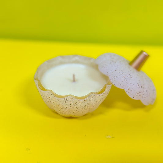 Spellbound Glass Pumpkin Candle – Hand-Poured in Scotland with Soy Wax