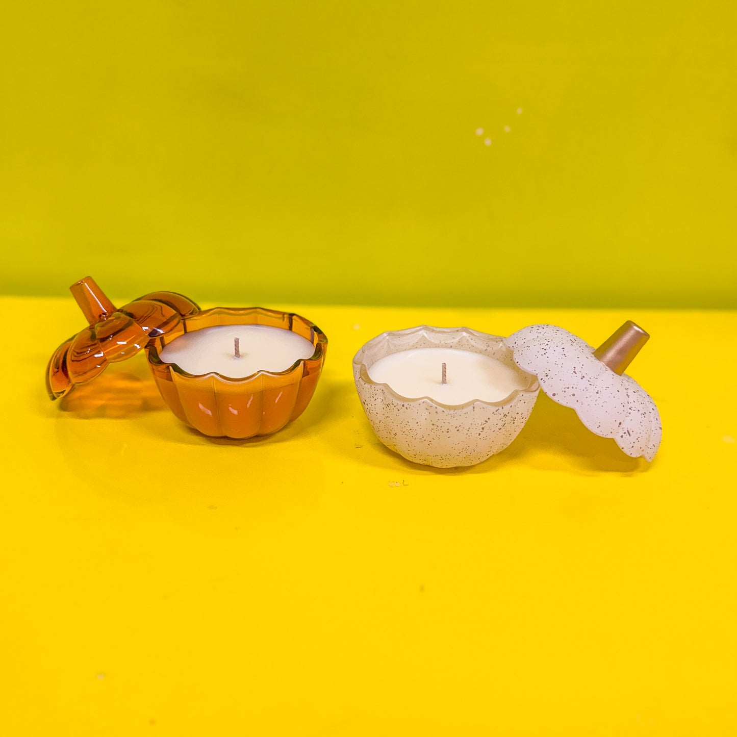Vanilla & Cinders Glass Pumpkin Candle – Hand-Poured in Scotland with Soy Wax