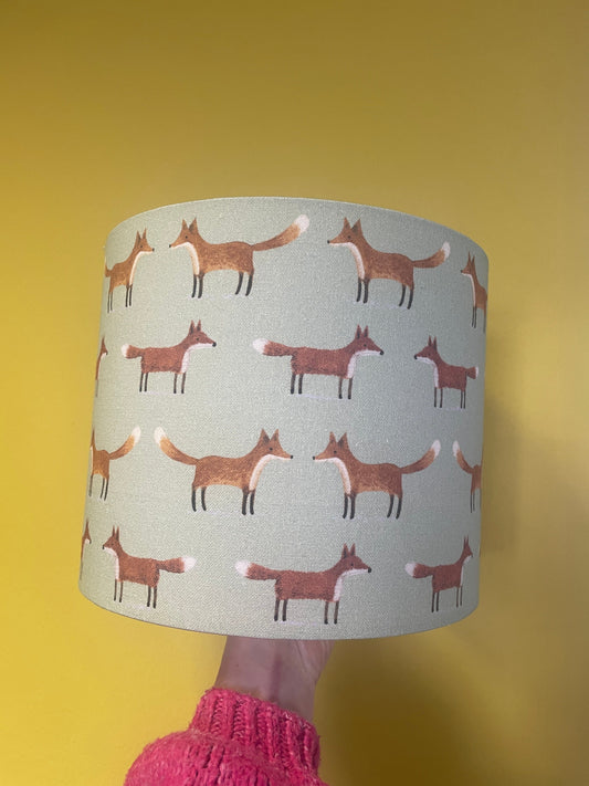 Fox Pattern Fabric Lampshade - Braw Wee Emporium Braw Wee Emporium