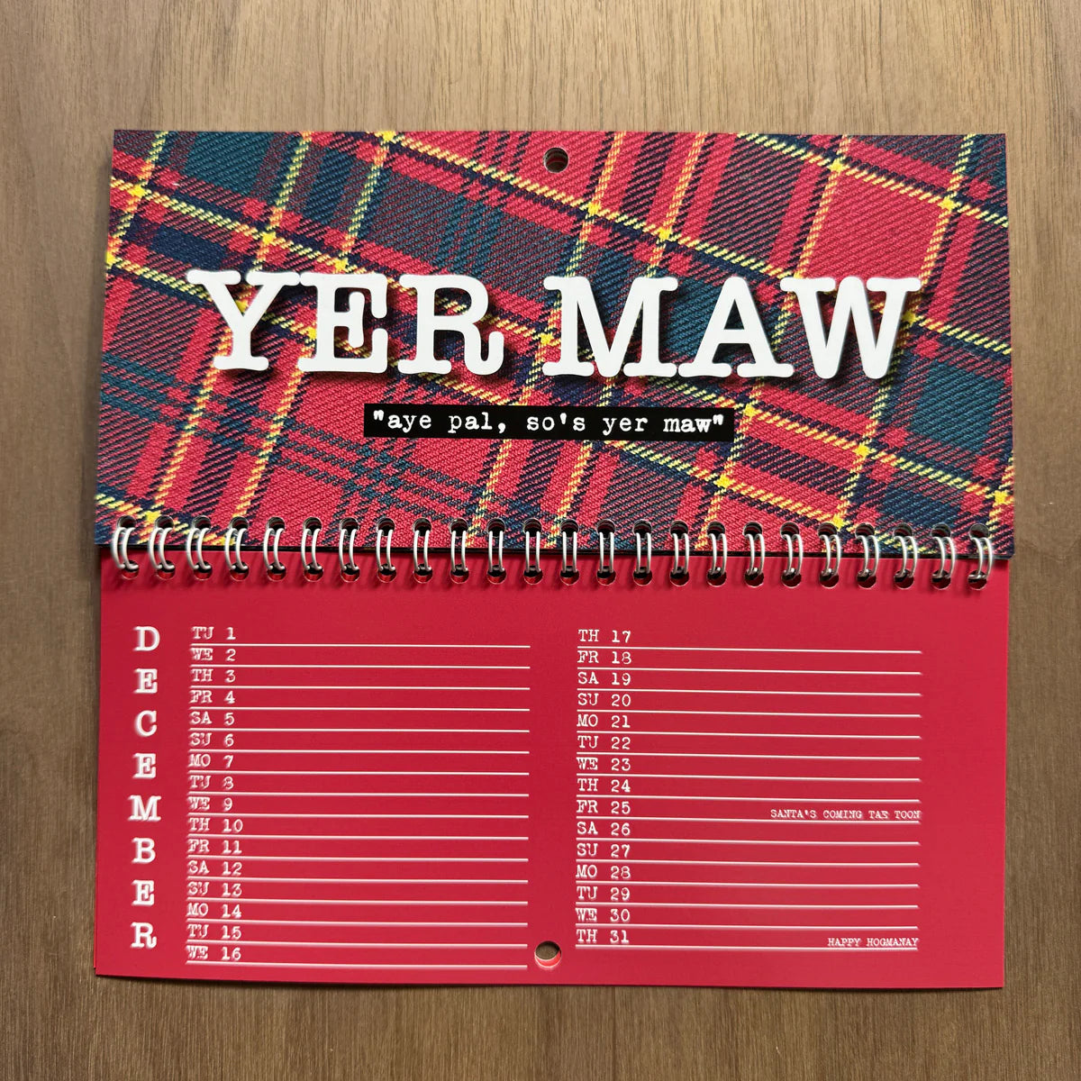 Scottish Insults Calendar 2026- Hiya Pal