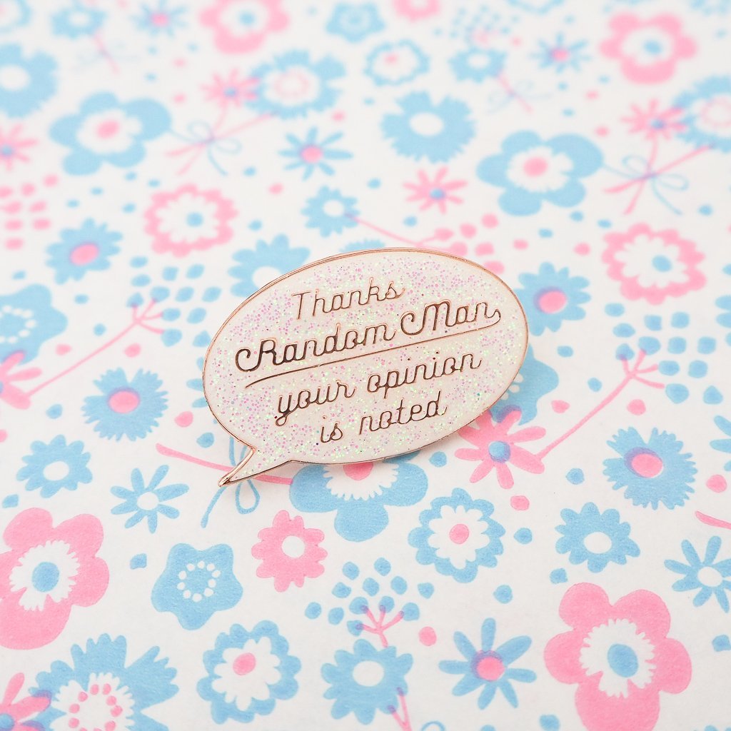 Thanks Random Man Enamel Pin - Hand Over Your Fairy Cakes Braw Wee Emporium