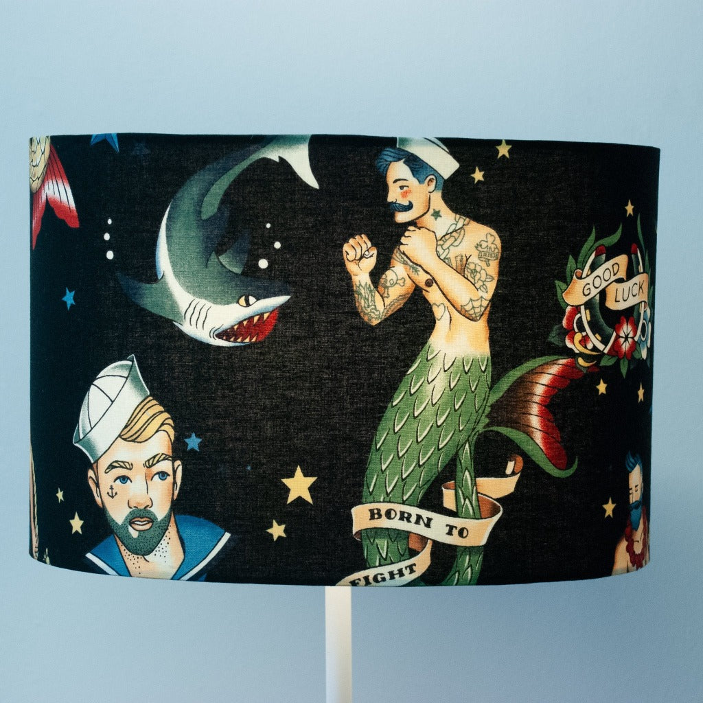 Rise & Shine Merman Print Lampshade - Braw Wee Emporium Braw Wee Emporium