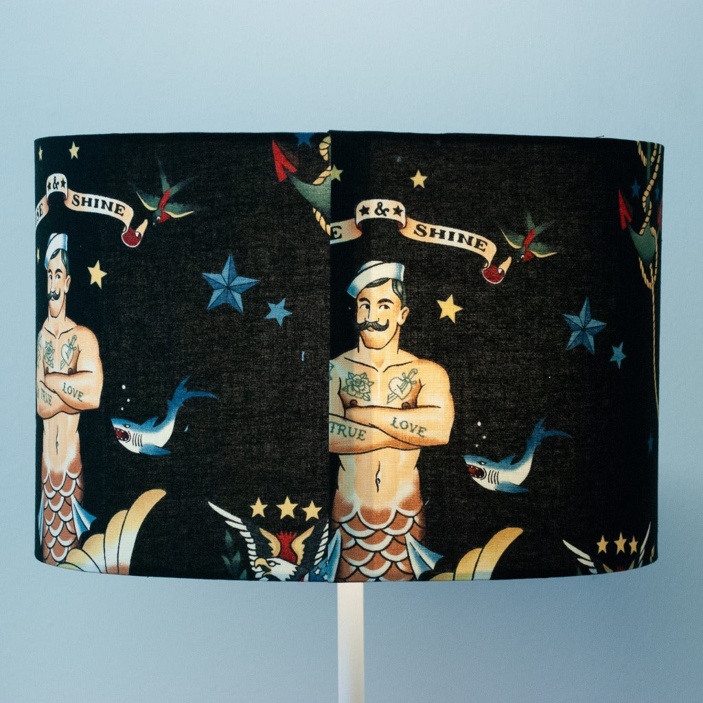 Rise & Shine Merman Print Lampshade - Braw Wee Emporium Braw Wee Emporium