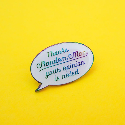 Thanks Random Man Enamel Pin - Hand Over Your Fairy Cakes Braw Wee Emporium