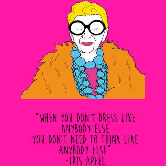 Iris Apfel Greetings Card - Braw Wee Emporium Braw Wee Emporium