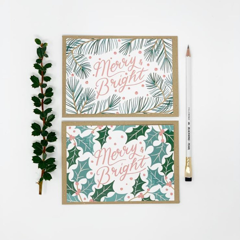 Merry & Bright Christmas Card Pack- Lomond Paper Co Braw Wee Emporium