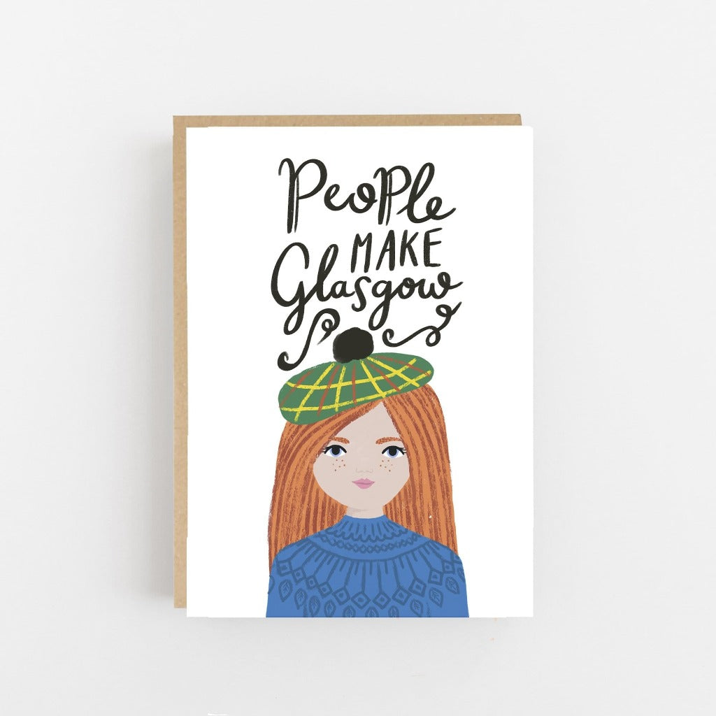 People Make Glasgow Greeting Card - Lomond Paper Co Braw Wee Emporium