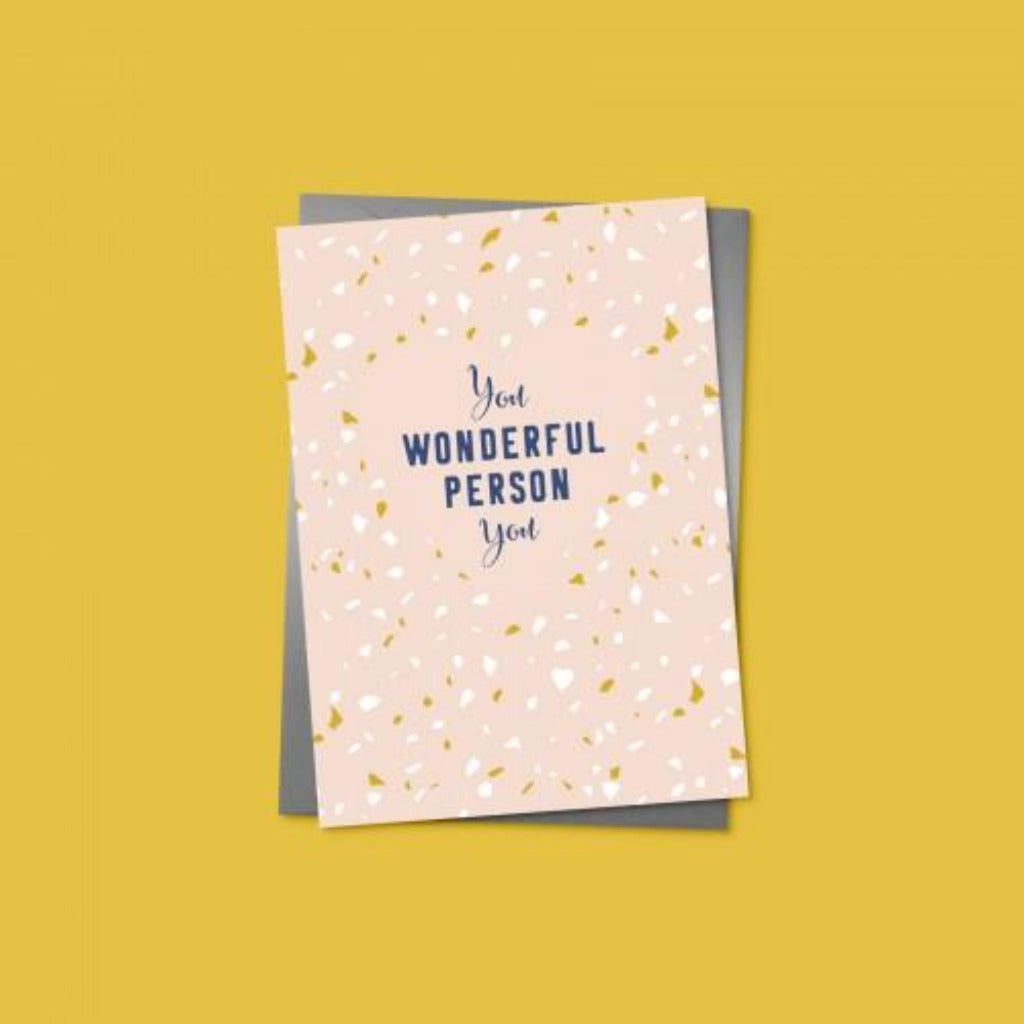 Wonderful Person Card - Terrazzo Braw Wee Emporium
