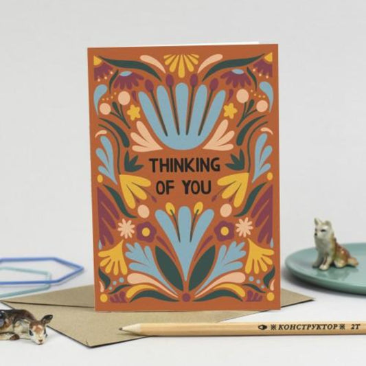 Thinking of You Card - Hazel Dunn Braw Wee Emporium
