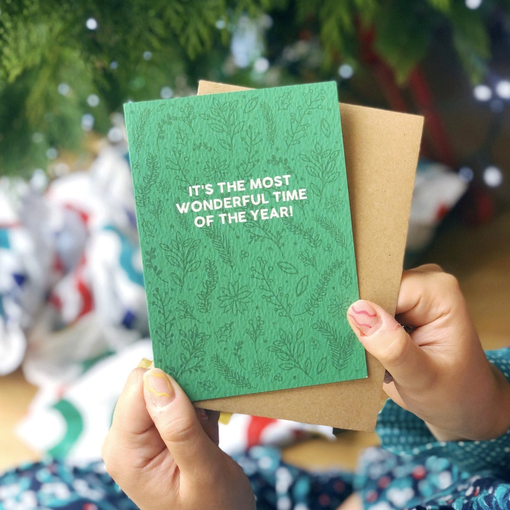 Christmas Card 'It's The Most Wonderful Time Of The Year' - XOXO Designs by Ruth Braw Wee Emporium
