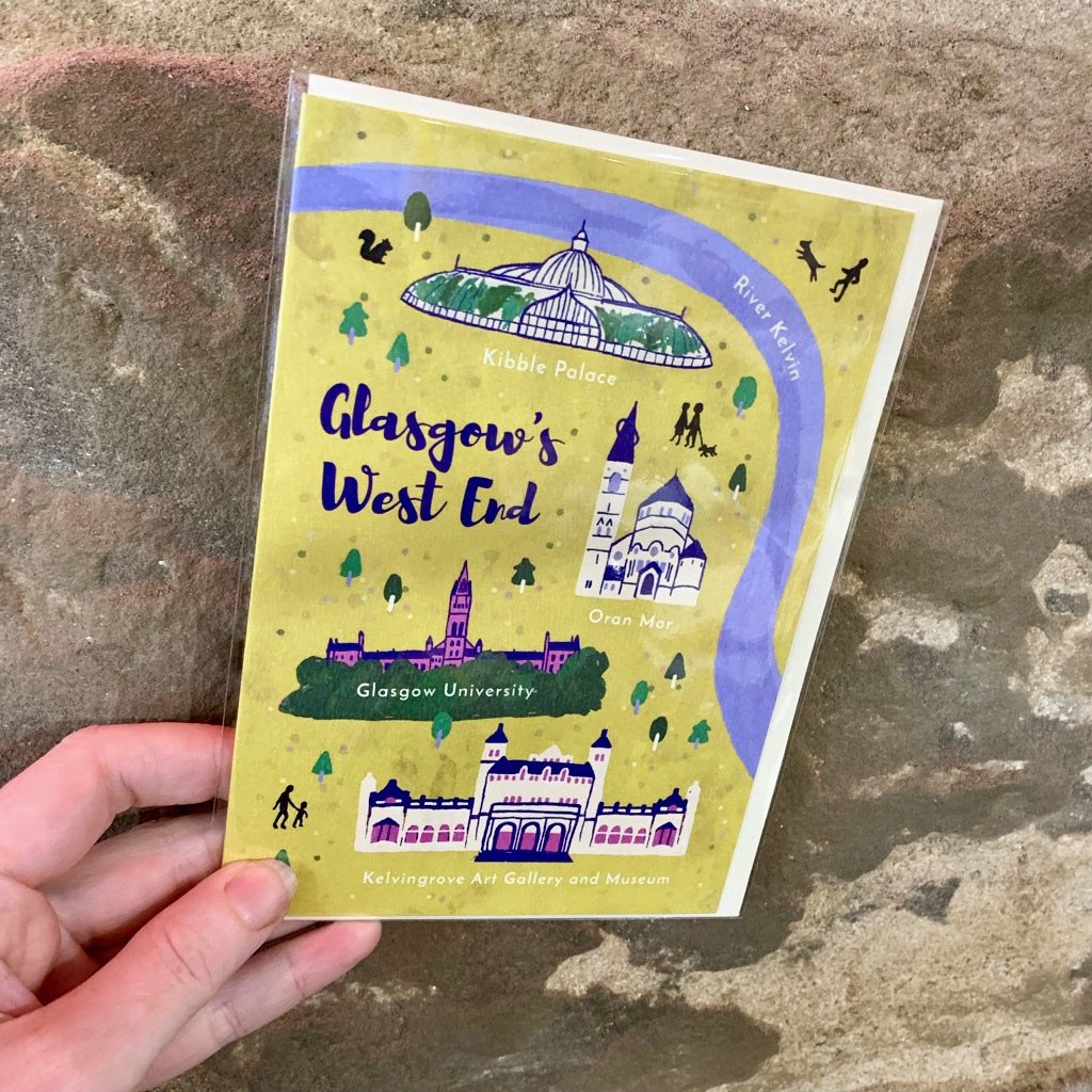Glasgow's West End Greeting Card - Haste Ye Back Braw Wee Emporium
