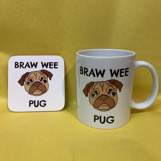 Braw Wee Pug Mug - Braw Wee Emporium Braw Wee Emporium