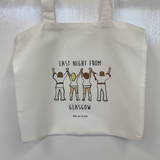 Last Night from Glasgow Tote Bag - Braw Wee Emporium Braw Wee Emporium