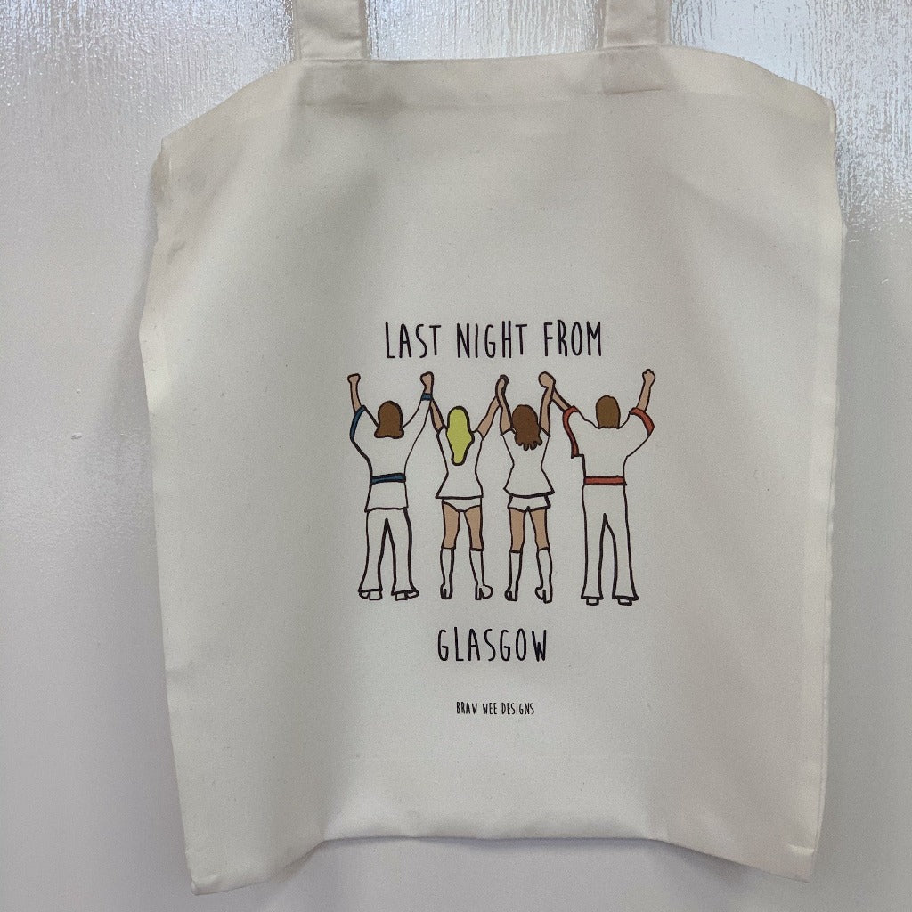 Last Night from Glasgow Tote Bag - Braw Wee Emporium Braw Wee Emporium