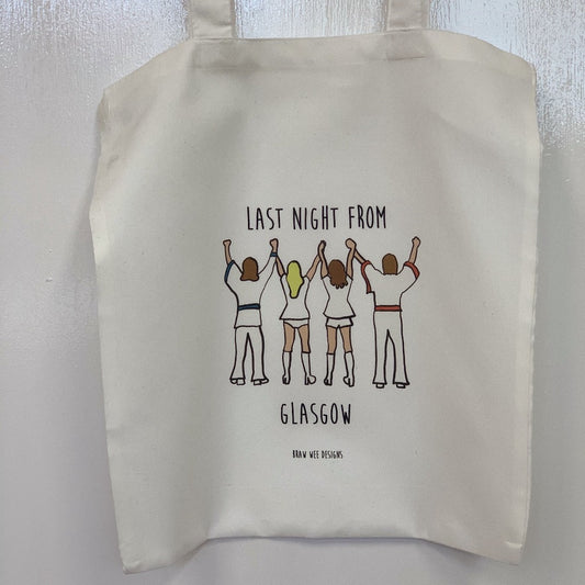 Last Night from Glasgow Tote Bag - Braw Wee Emporium Braw Wee Emporium