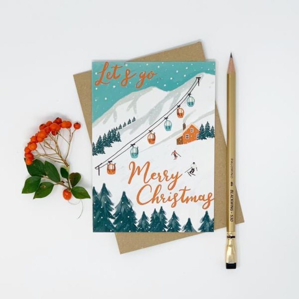 Ski-in Christmas Card Pack- Lomond Paper Co Braw Wee Emporium