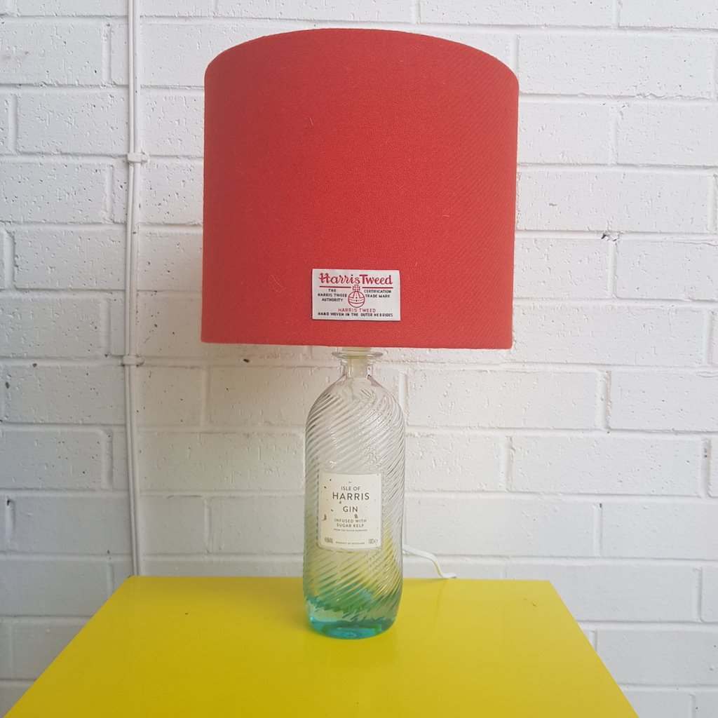 Harris Gin Lamp with Harris Tweed Lamp Shade Braw Wee Emporium