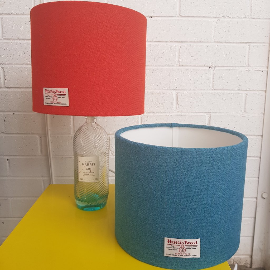 Harris Gin Lamp with Harris Tweed Lamp Shade Braw Wee Emporium