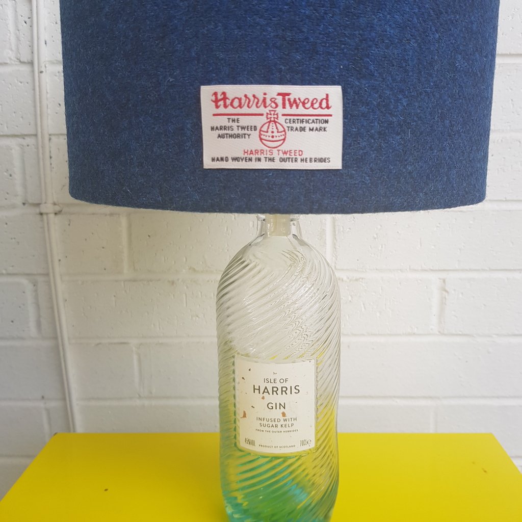 Harris Gin Lamp with Harris Tweed Lamp Shade Braw Wee Emporium