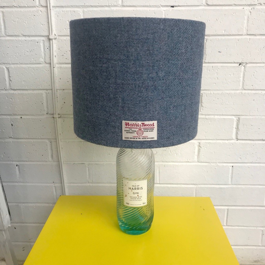 Harris Gin Lamp with Harris Tweed Lamp Shade Braw Wee Emporium