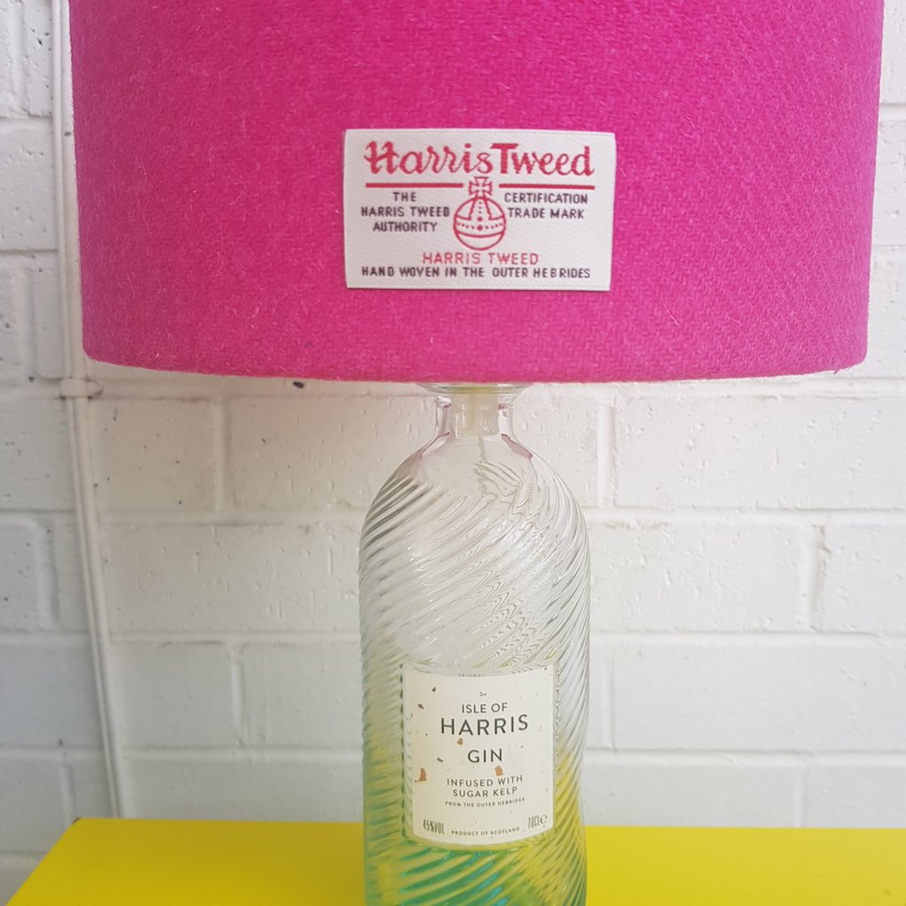 Harris Gin Lamp with Harris Tweed Lamp Shade Braw Wee Emporium