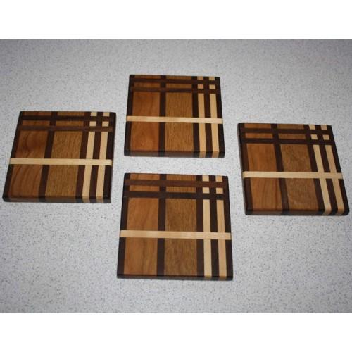 The Skye Tartan Wood Coasters by Michael Yuill Braw Wee Emporium