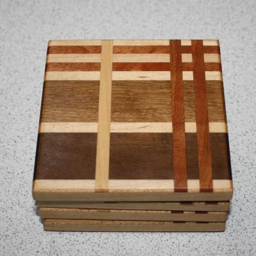 The Cairngorm Tartan Wood Coasters by Michael Yuill Braw Wee Emporium