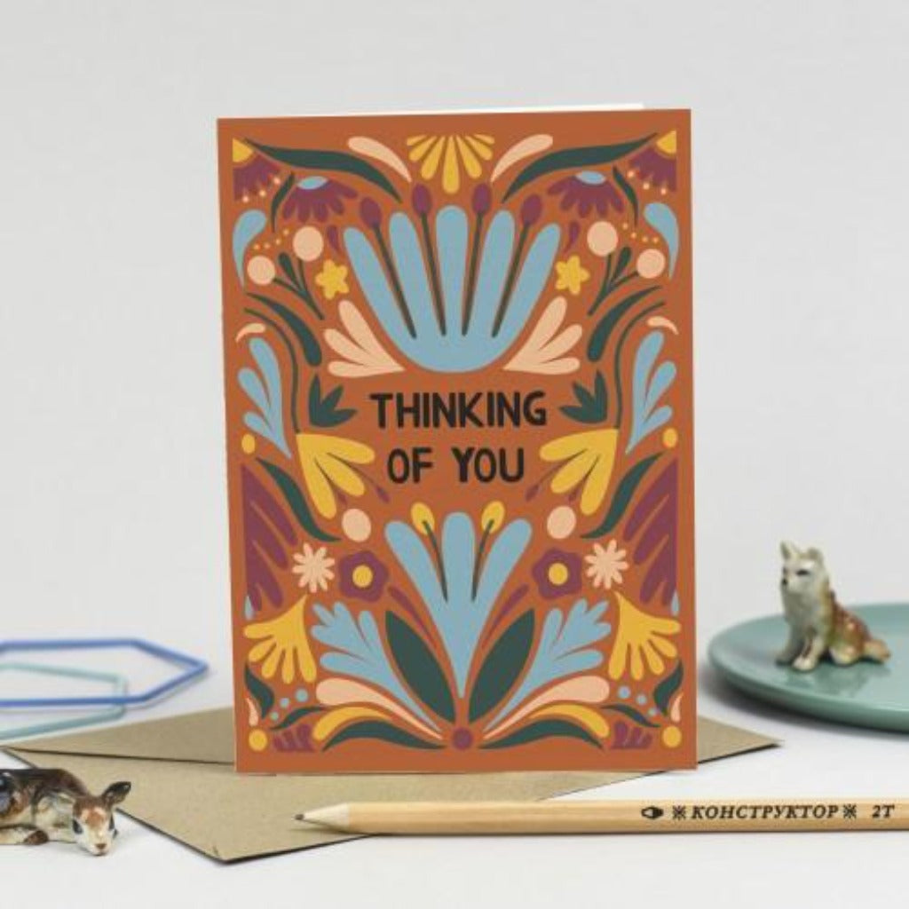 Thinking of You Card - Hazel Dunn Braw Wee Emporium