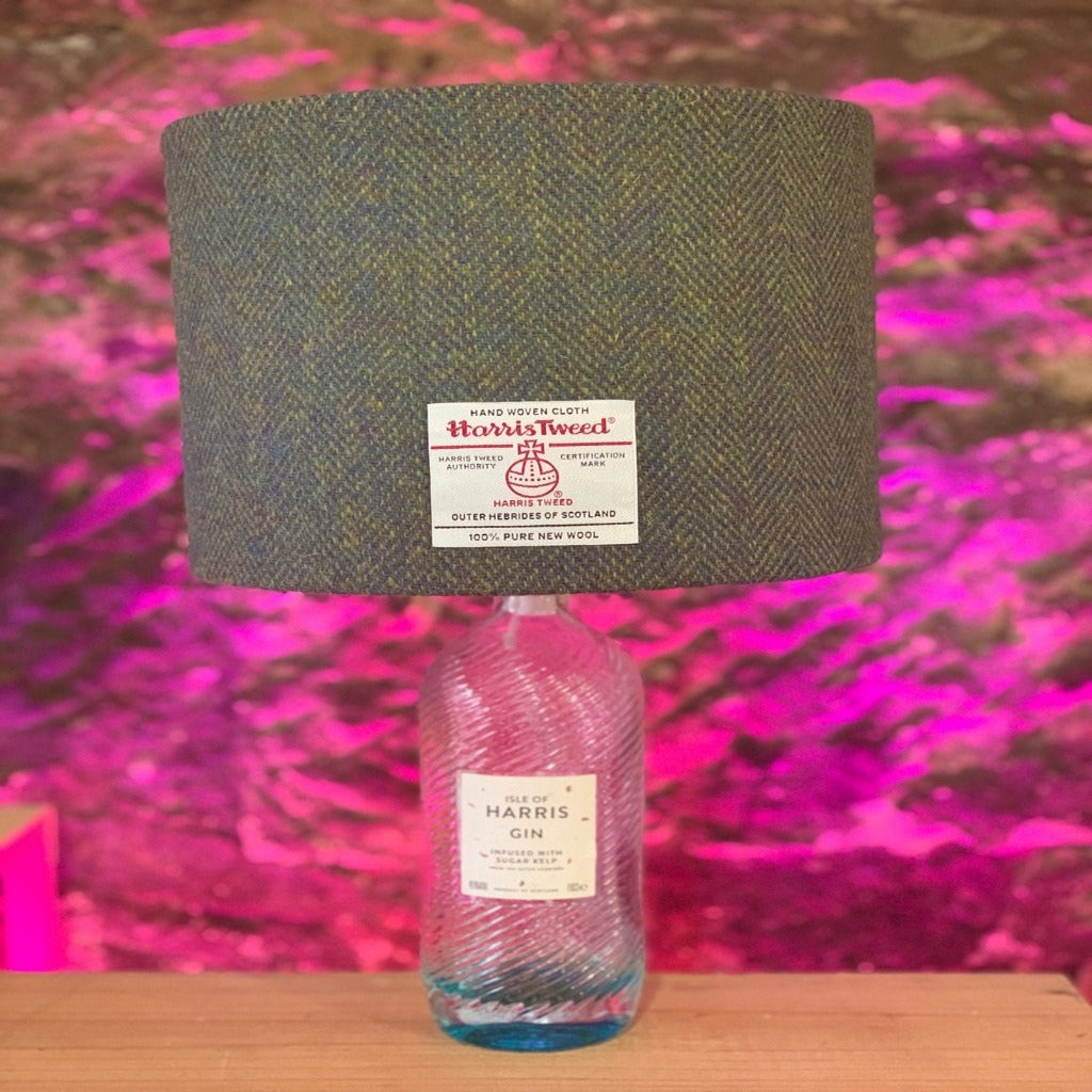 Harris Gin Lamp with Harris Tweed Lamp Shade Braw Wee Emporium