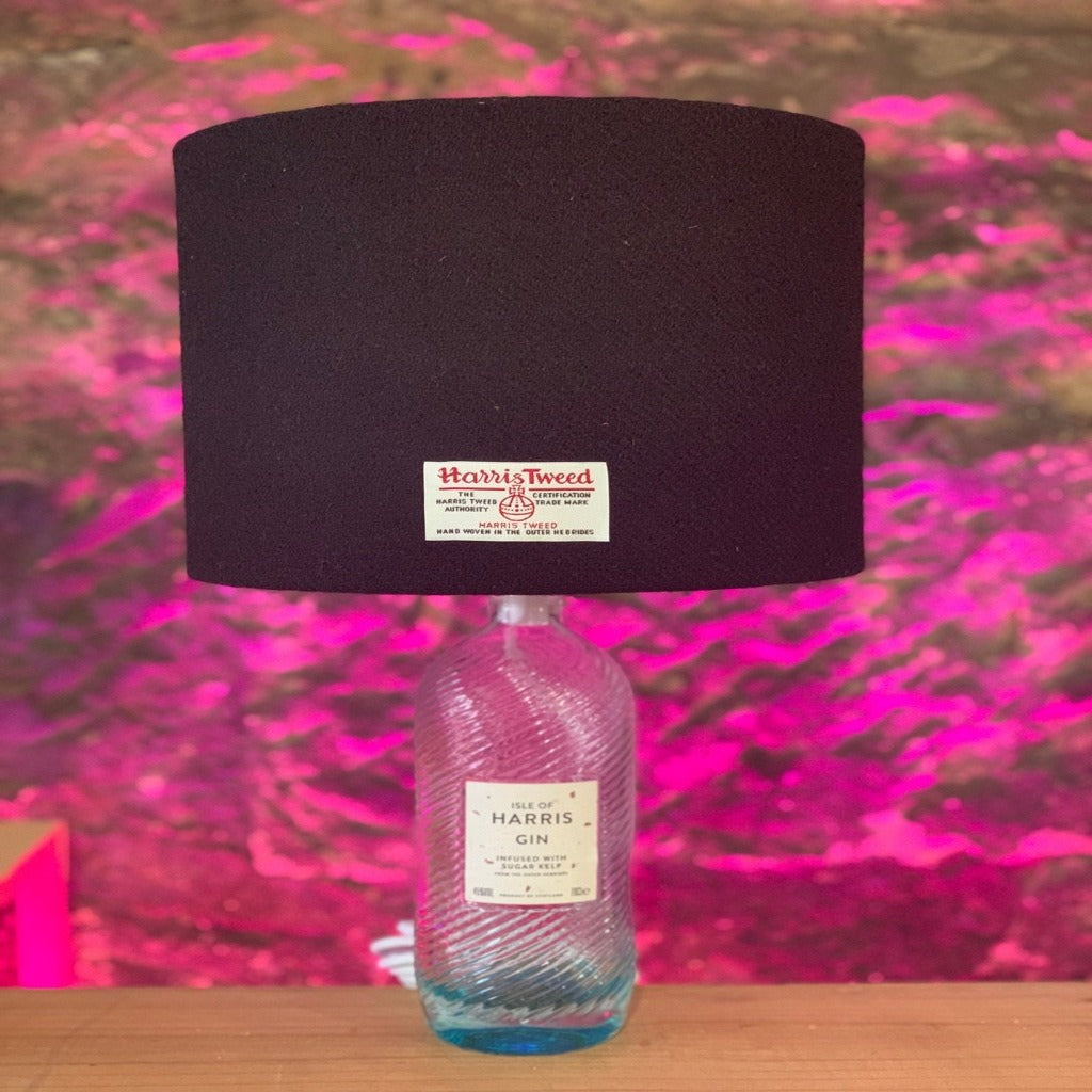 Harris Gin Lamp with Harris Tweed Lamp Shade Braw Wee Emporium