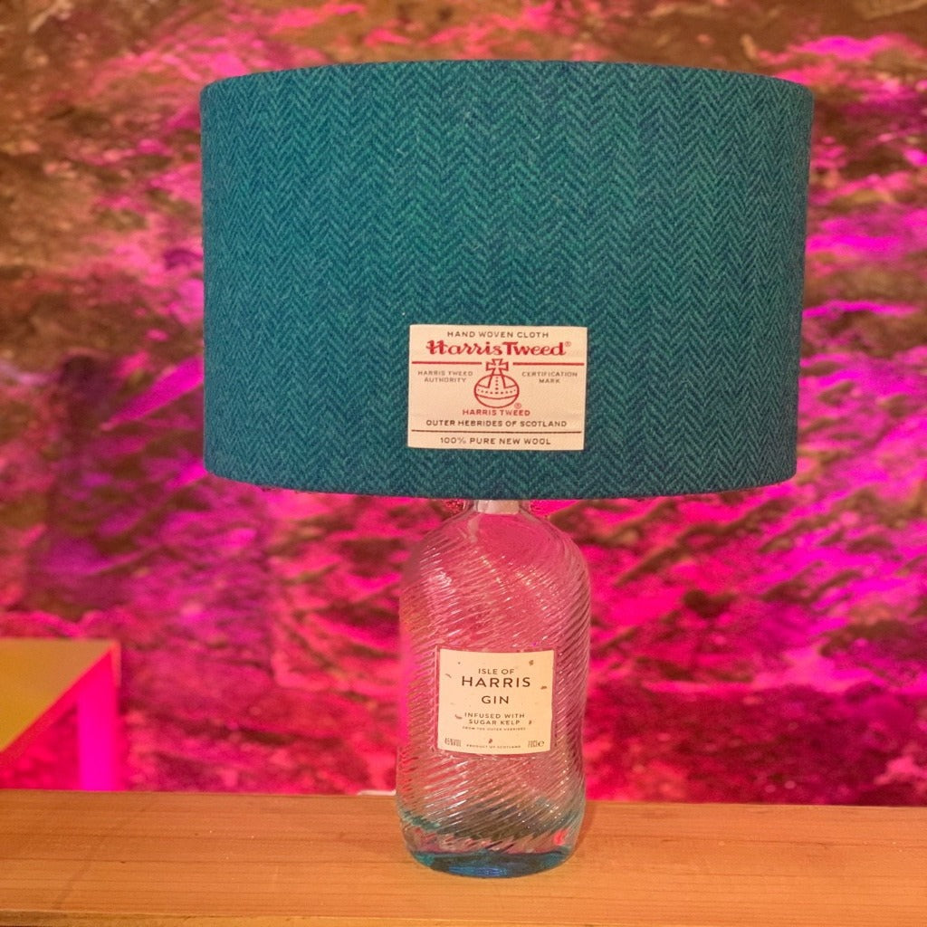 Harris Gin Lamp with Harris Tweed Lamp Shade Braw Wee Emporium