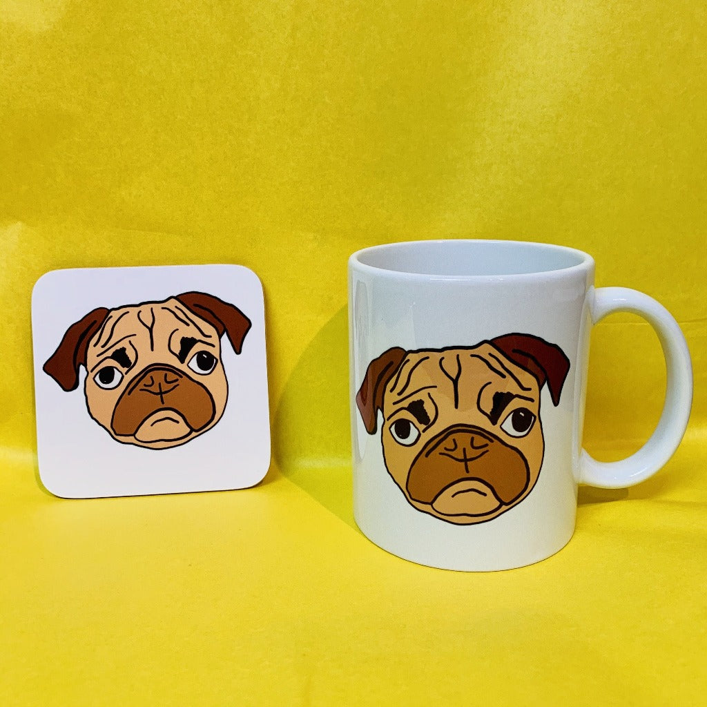 Pug Coaster - Braw Wee Emporium Braw Wee Emporium